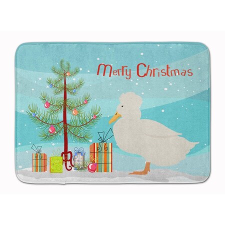 Carolines Treasures Crested Duck Christmas Machine Washable Memory Foam Mat BB9224RUG